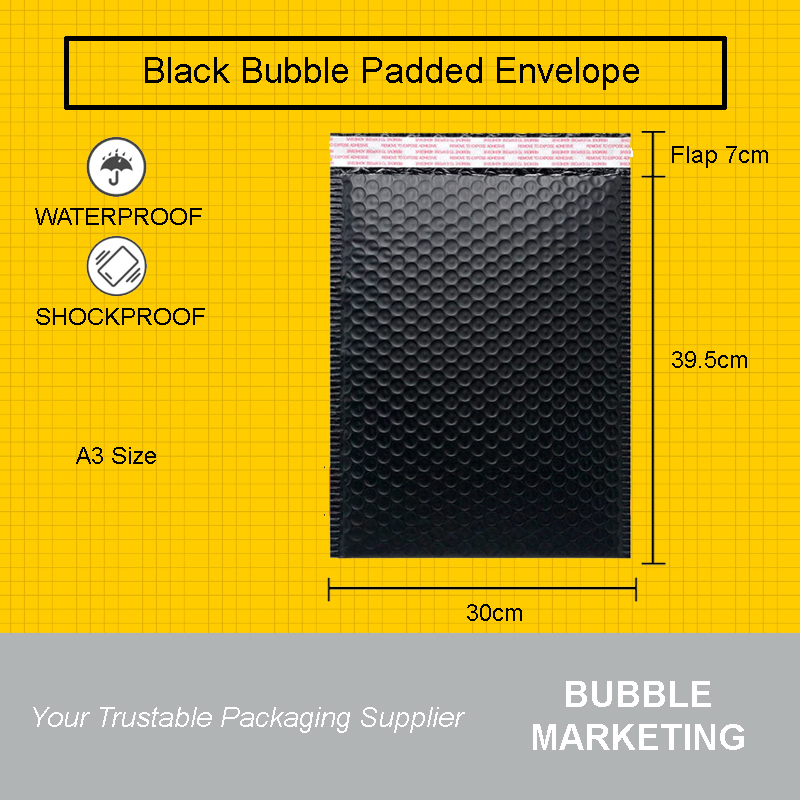 black-padded-bubble-envelope a3